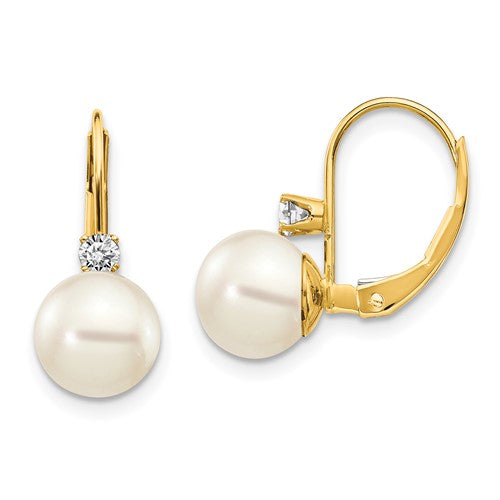 14k-7-8mm-white-round-fw-cultured-pearl-aa-diamond-leverback-earrings-SolomonJeweler-Wichita-KS-CustomJewelry