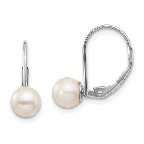 14k-white-gold-6-7mm-round-freshwater-cultured-pearl-leverback-earrings-SolomonJeweler-Wichita-KS-CustomJewelry