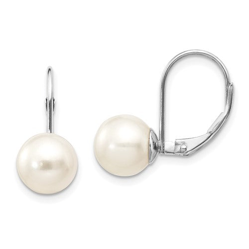14k-white-gold-8-9mm-round-freshwater-cultured-pearl-leverback-earrings-SolomonJeweler-Wichita-KS-CustomJewelry