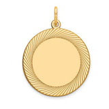 14k-etched-design-018-gauge-circular-engravable-disc-charm-SolomonJeweler-Wichita-KS-CustomJewelry