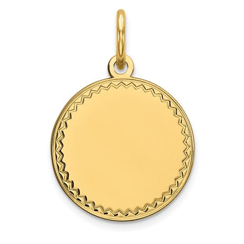 14k-plain-009-gauge-engravable-round-disc-charm-SolomonJeweler-Wichita-KS-CustomJewelry