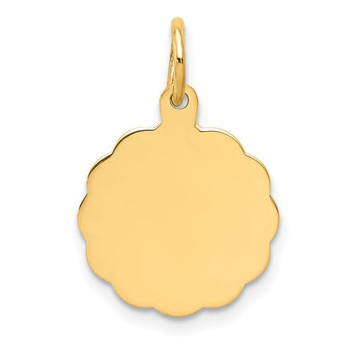 14k-013-gauge-engravable-scalloped-disc-charm-SolomonJeweler-Wichita-KS-CustomJewelry