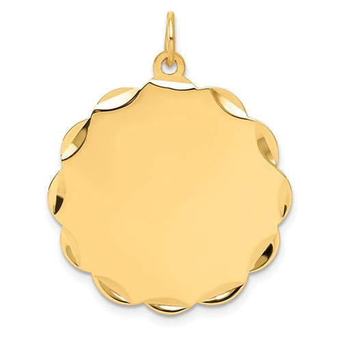 14k-035-gauge-engravable-scalloped-disc-charm-SolomonJeweler-Wichita-KS-CustomJewelry