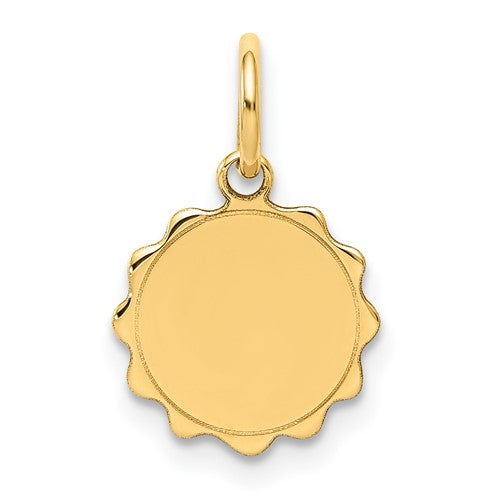 14k-009-gauge-engravable-scalloped-disc-charm-SolomonJeweler-Wichita-KS-CustomJewelry