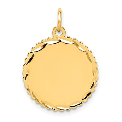 14k-018-gauge-engravable-scalloped-disc-charm-SolomonJeweler-Wichita-KS-CustomJewelry