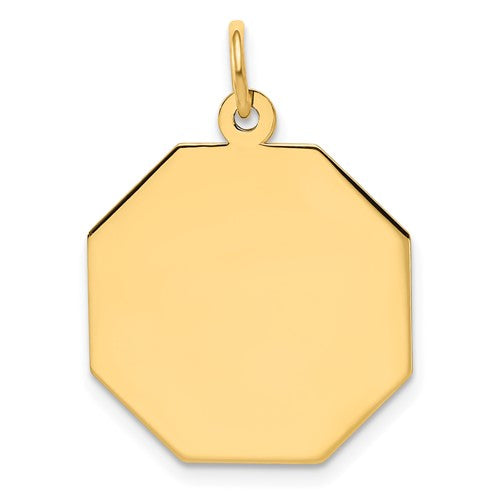 14k-plain-018-gauge-engravable-octagonal-disc-charm-SolomonJeweler-Wichita-KS-CustomJewelry