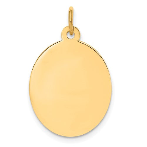 14k-plain-009-gauge-engravable-oval-disc-charm-SolomonJeweler-Wichita-KS-CustomJewelry