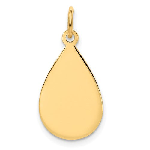14k-plain-009-gauge-engravable-raindrop-disc-charm-SolomonJeweler-Wichita-KS-CustomJewelry
