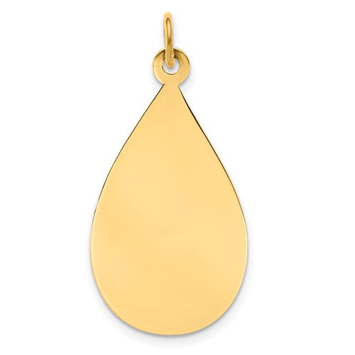 14k-plain-018-gauge-engravable-raindrop-disc-charm-SolomonJeweler-Wichita-KS-CustomJewelry