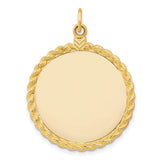 14k-plain-013-gauge-circular-engravable-disc-with-rope-charm-SolomonJeweler-Wichita-KS-CustomJewelry