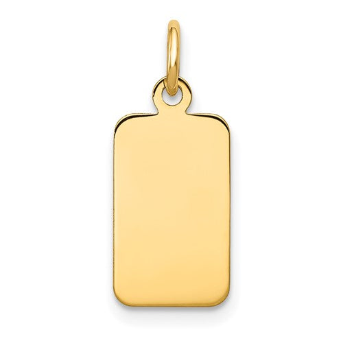 14k-plain-013-gauge-engravable-rectangular-disc-charm-SolomonJeweler-Wichita-KS-CustomJewelry