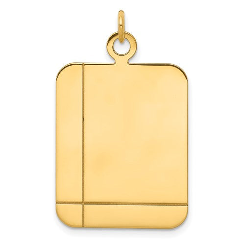 14k-plain-rectangular-027-gauge-engravable-disc-charm-SolomonJeweler-Wichita-KS-CustomJewelry