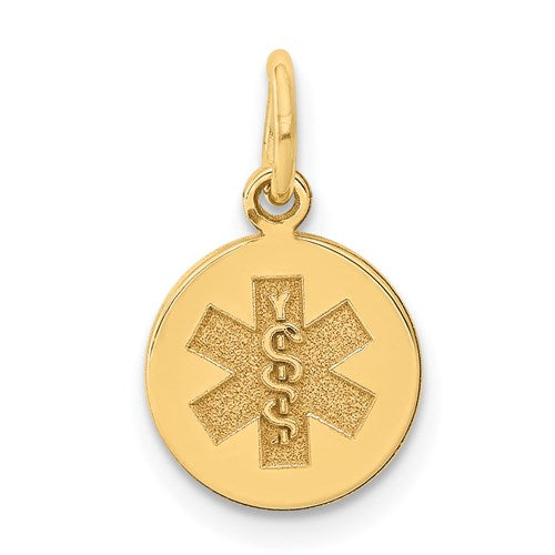 14k-medical-jewelry-unenameled-pendant-SolomonJeweler-Wichita-KS-CustomJewelry