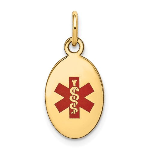 14k-polished-enamel-medical-jewelry-pendant-SolomonJeweler-Wichita-KS-CustomJewelry