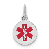14k-white-gold-red-enamel-medical-jewelry-pendant-SolomonJeweler-Wichita-KS-CustomJewelry