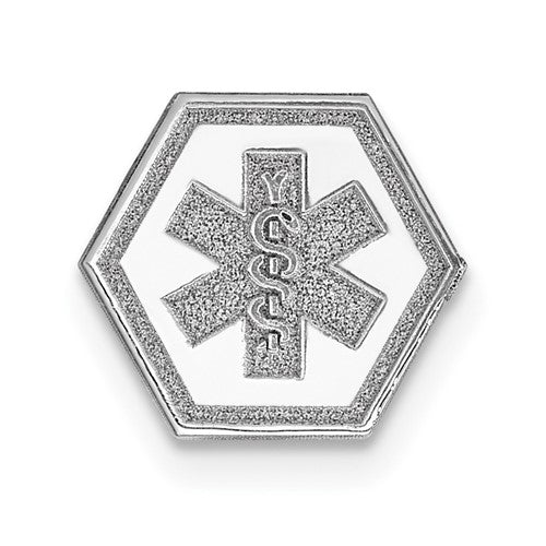 14k-white-gold-non-enameled-medical-jewelry-emblem-SolomonJeweler-Wichita-KS-CustomJewelry