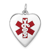 14k-white-gold-heart-shaped-enameled-medical-jewelry-pendant-SolomonJeweler-Wichita-KS-CustomJewelry