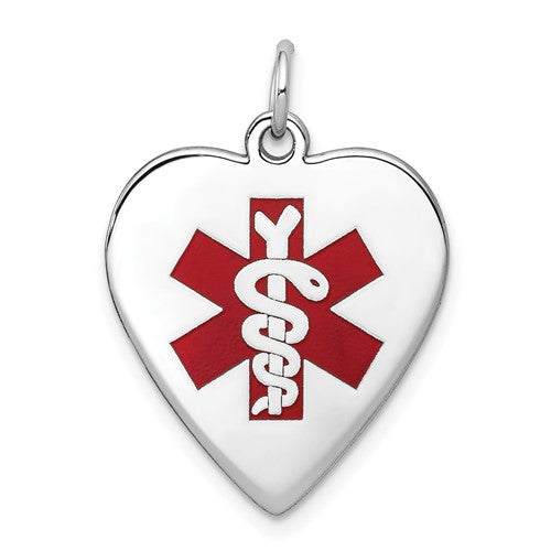 14k-white-gold-heart-shaped-enameled-medical-jewelry-pendant-SolomonJeweler-Wichita-KS-CustomJewelry