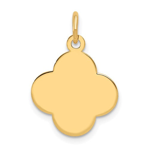14k-plain-018-gauge-engravable-quatrefoil-disc-charm-SolomonJeweler-Wichita-KS-CustomJewelry