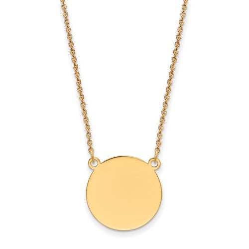 14k-plain-027-gauge-circular-engravable-disc-18in-necklace-SolomonJeweler-Wichita-KS-CustomJewelry