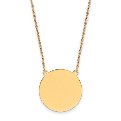 14k-plain-013-gauge-circular-engravable-disc-18in-necklace-SolomonJeweler-Wichita-KS-CustomJewelry