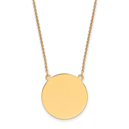 14k-plain-013-gauge-circular-engravable-disc-18in-necklace-SolomonJeweler-Wichita-KS-CustomJewelry