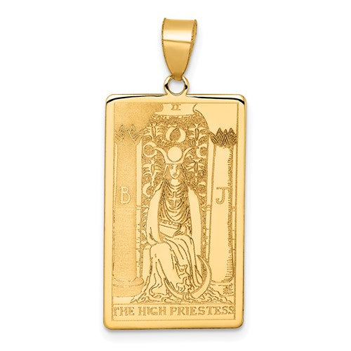 14ky-the-high-priestess-tarot-card-pendant-SolomonJeweler-Wichita-KS-CustomJewelry