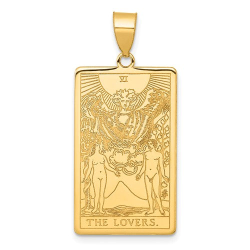 14ky-the-lovers-tarot-card-pendant-SolomonJeweler-Wichita-KS-CustomJewelry