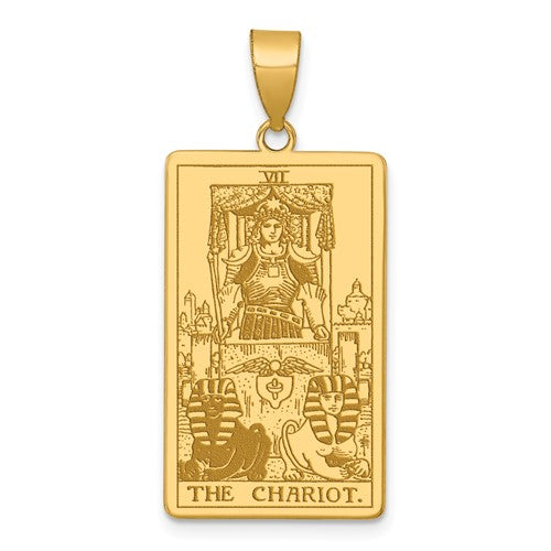 14ky-the-chariot-tarot-card-pendant-SolomonJeweler-Wichita-KS-CustomJewelry