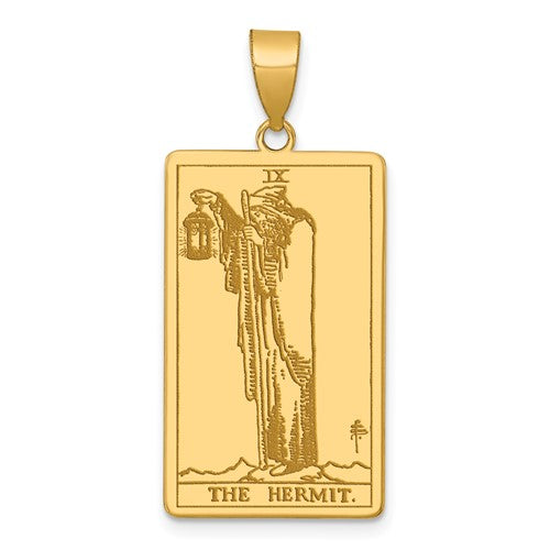 14ky-the-hermit-tarot-card-pendant-SolomonJeweler-Wichita-KS-CustomJewelry
