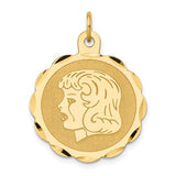14k-girl-head-on-011-gauge-engravable-scalloped-disc-charm-SolomonJeweler-Wichita-KS-CustomJewelry