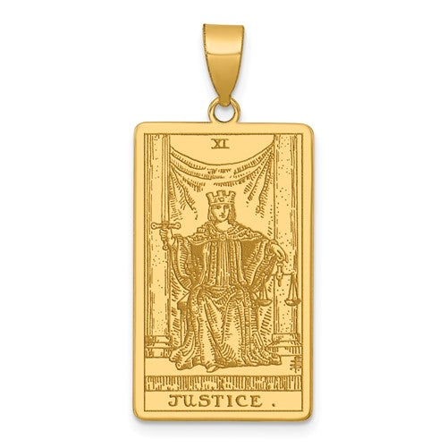 14ky-justice-tarot-card-pendant-SolomonJeweler-Wichita-KS-CustomJewelry
