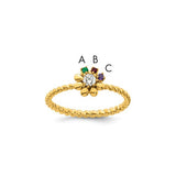 14k-3-birthstone-flower-with-diamond-mothers-ring-mounting-SolomonJeweler-Wichita-KS-CustomJewelry