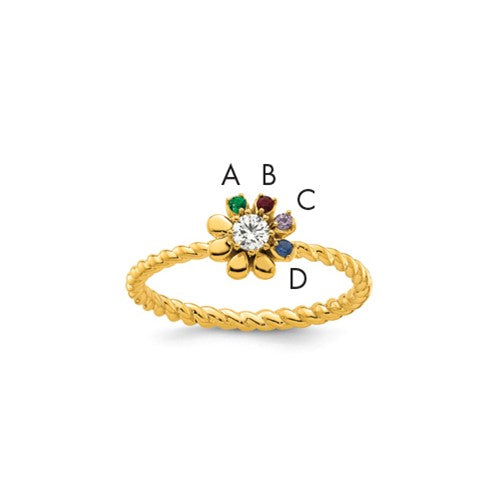 14k-4-birthstone-flower-with-diamond-mothers-ring-mounting-SolomonJeweler-Wichita-KS-CustomJewelry
