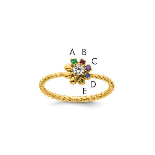 14k-5-birthstone-flower-with-diamond-mothers-ring-mounting-SolomonJeweler-Wichita-KS-CustomJewelry