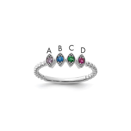 14k-white-gold-4-birthstone-mothers-ring-mounting-SolomonJeweler-Wichita-KS-CustomJewelry