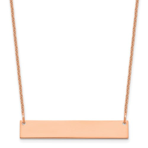14k-rose-gold-medium-blank-bar-necklace-SolomonJeweler-Wichita-KS-CustomJewelry