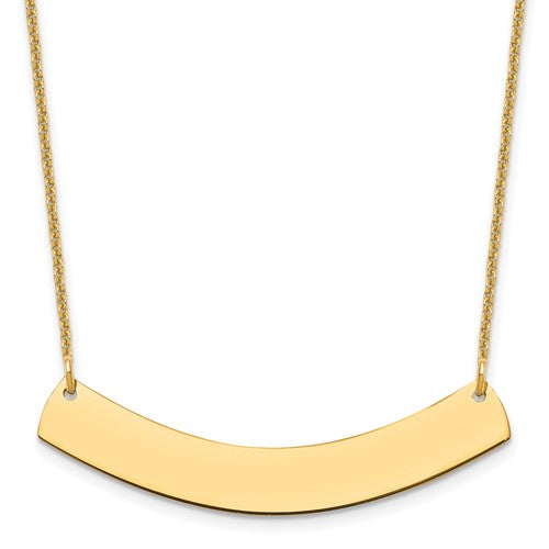 14k-yellow-gold-medium-curved-blank-bar-necklace-SolomonJeweler-Wichita-KS-CustomJewelry