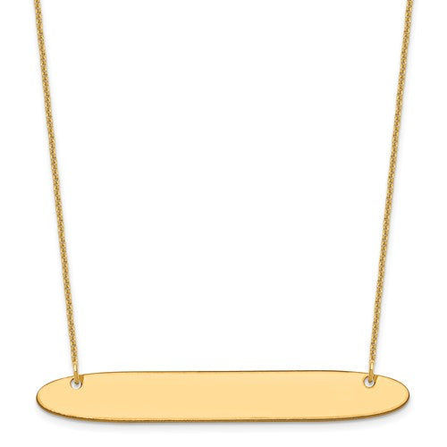 14k-yellow-gold-large-oblong-blank-bar-necklace-SolomonJeweler-Wichita-KS-CustomJewelry