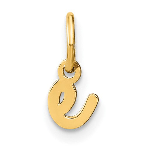 14ky-lower-case-letter-e-initial-charm-SolomonJeweler-Wichita-KS-CustomJewelry