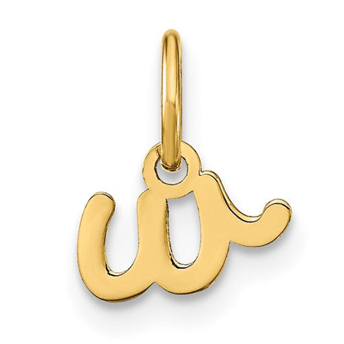 14ky-lower-case-letter-w-initial-charm-SolomonJeweler-Wichita-KS-CustomJewelry