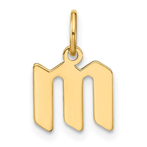 14ky-lowercase-letter-m-initial-pendant-SolomonJeweler-Wichita-KS-CustomJewelry