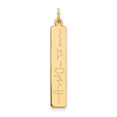 14k-yellow-gold-signature-bar-charm-SolomonJeweler-Wichita-KS-CustomJewelry