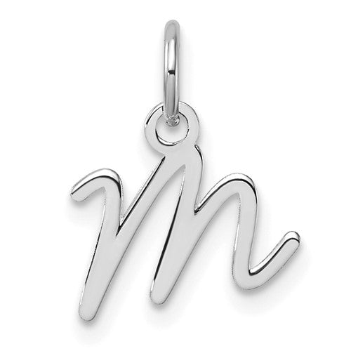 14k-white-gold-uppercase-letter-m-initial-charm-SolomonJeweler-Wichita-KS-CustomJewelry