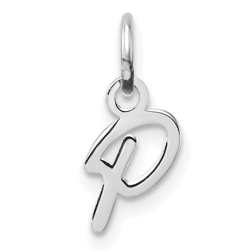 14k-white-gold-uppercase-letter-p-initial-charm-SolomonJeweler-Wichita-KS-CustomJewelry