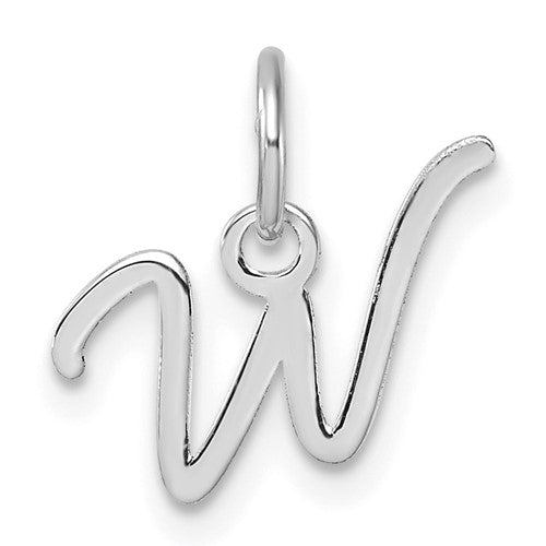 14k-white-gold-uppercase-letter-w-initial-charm-SolomonJeweler-Wichita-KS-CustomJewelry
