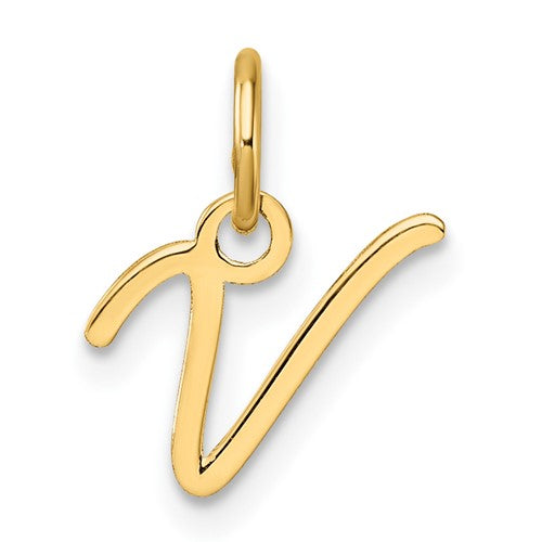 14k-uppercase-letter-v-initial-charm-SolomonJeweler-Wichita-KS-CustomJewelry