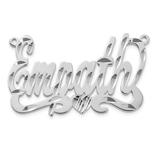 sterling-silver-rhodium-plated-diamond-cut-heart-name-plate-SolomonJeweler-Wichita-KS-CustomJewelry