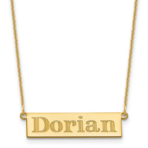 14k-yellow-gold-4-6-letter-name-bar-necklace-SolomonJeweler-Wichita-KS-CustomJewelry