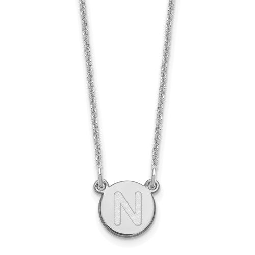 14kw-tiny-circle-block-letter-n-initial-necklace-SolomonJeweler-Wichita-KS-CustomJewelry